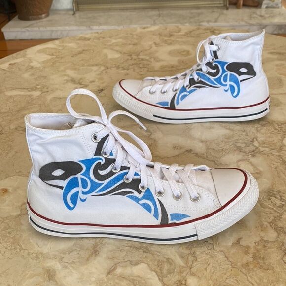 Converse High Tops Rare Limited Edition JFCNO Francophone Games - As New Unisex - Picture 7 of 15